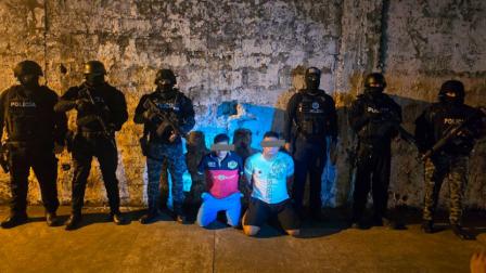 La Policía Nacional intervino en el operativo para detener a la banda de secuestradores.