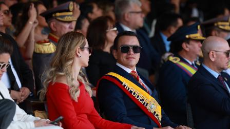 El presidente Daniel Noboa asistió a una ceremonia en la Escuela Militar Eloy Alfaro, este viernes 8 de agosto del 2025
