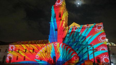 La iglesia de Santo Domingo será uno de los puntos donde se proyectará el mapping durante el Festival 'Quito, Luz de América', en Quito