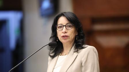 Asamblea Nacional no logró la mayoría calificada para censurar y destituir a la vocal de la Judicatura Solanda Goyes.