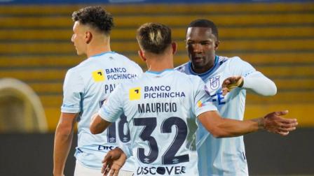 Mauricio Alonso celebró el segundo gol contra el Técnico Universitario por la fecha 26 de la LigaPro.