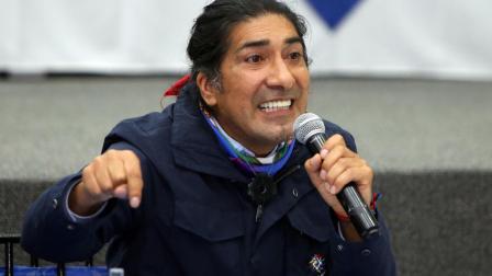 Yaku Pérez presenta denuncia contra el presidente Noboa y su esposa Valbonesi