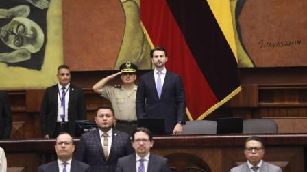 Niels Olsen, presidente de la Asamblea Nacional, durante una sesión en el Pleno de la Legislatura.