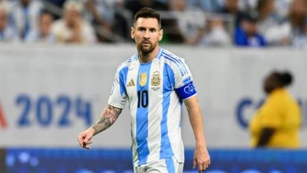 Lionel Messi, durante un partido de Argentina por Eliminatorias.