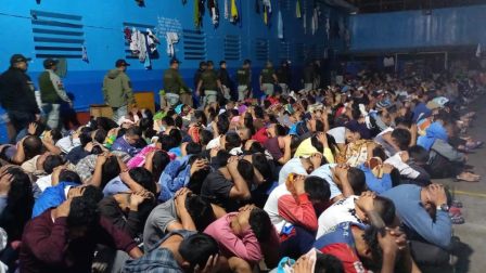 Operativo de seguridad en la penitenciaria de Huanuco, en Perú, en enero del 2024.