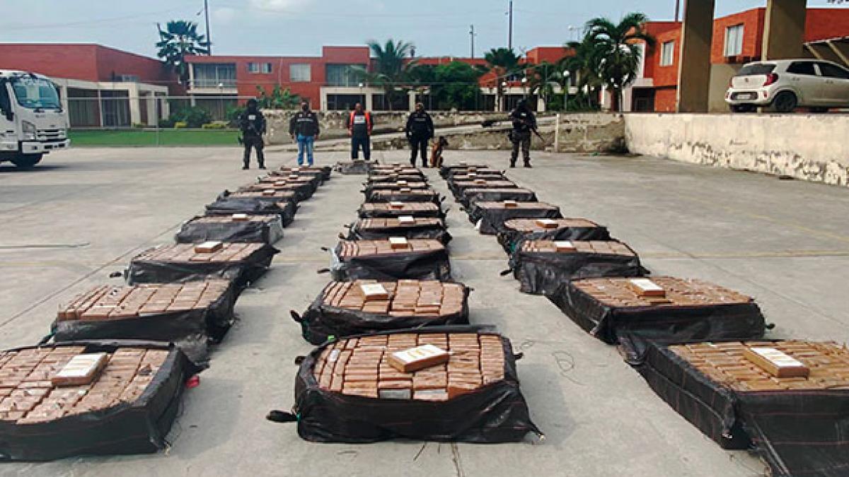 La Policía decomisó 2,5 toneladas de droga en el Puerto de Guayaquil