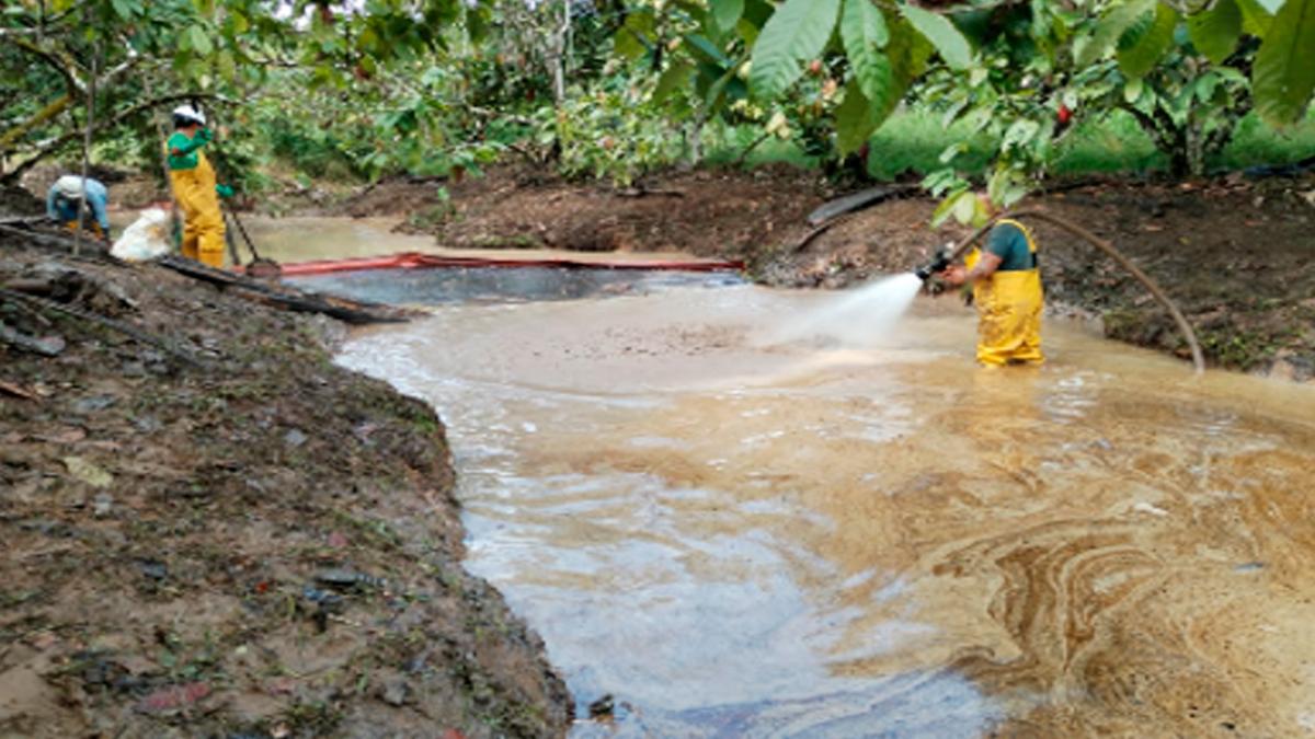 74 % de avance en limpieza de zonas afectadas por derrame en la Amazonía