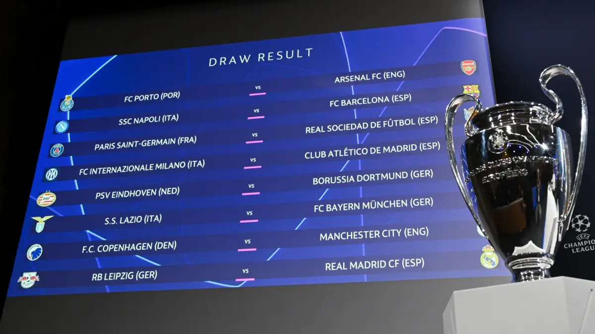 Se definen los octavos de final de la UEFA Champions League