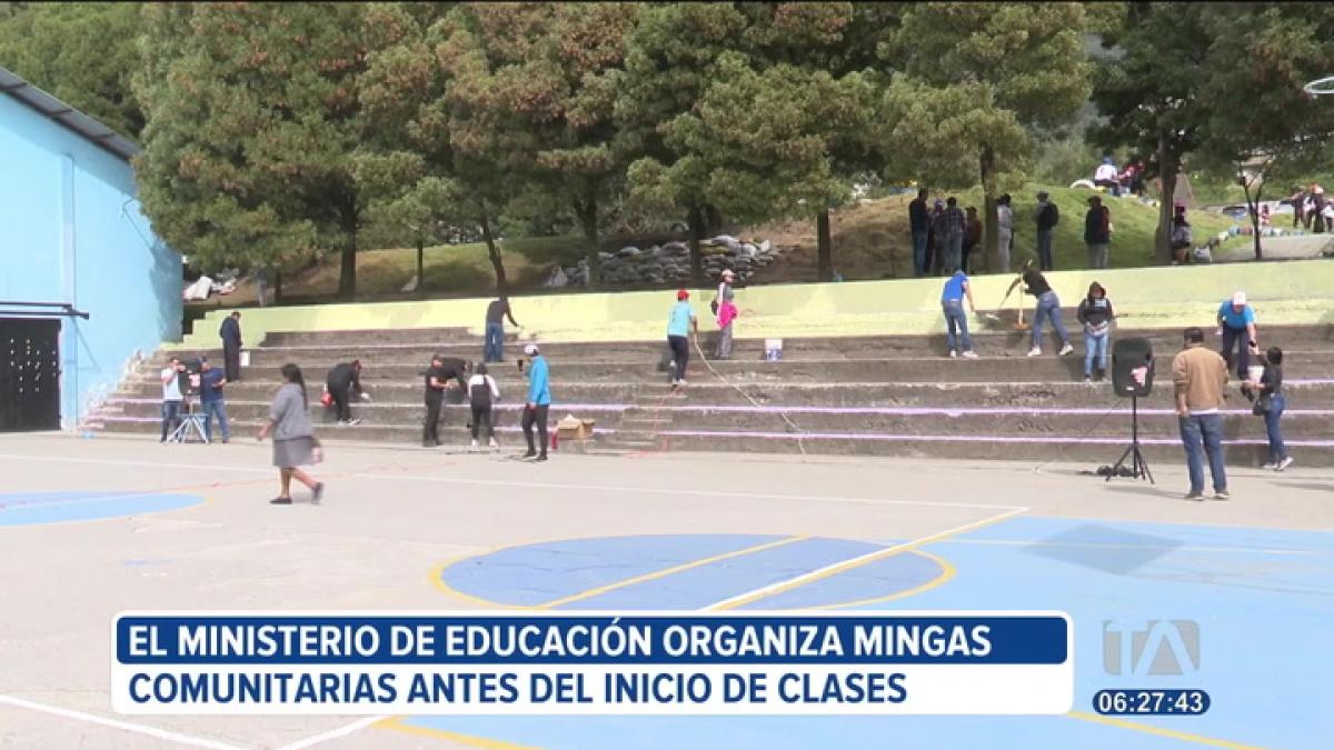 Realizan mingas comunitarias antes del inicio de clases en la Sierra y ...