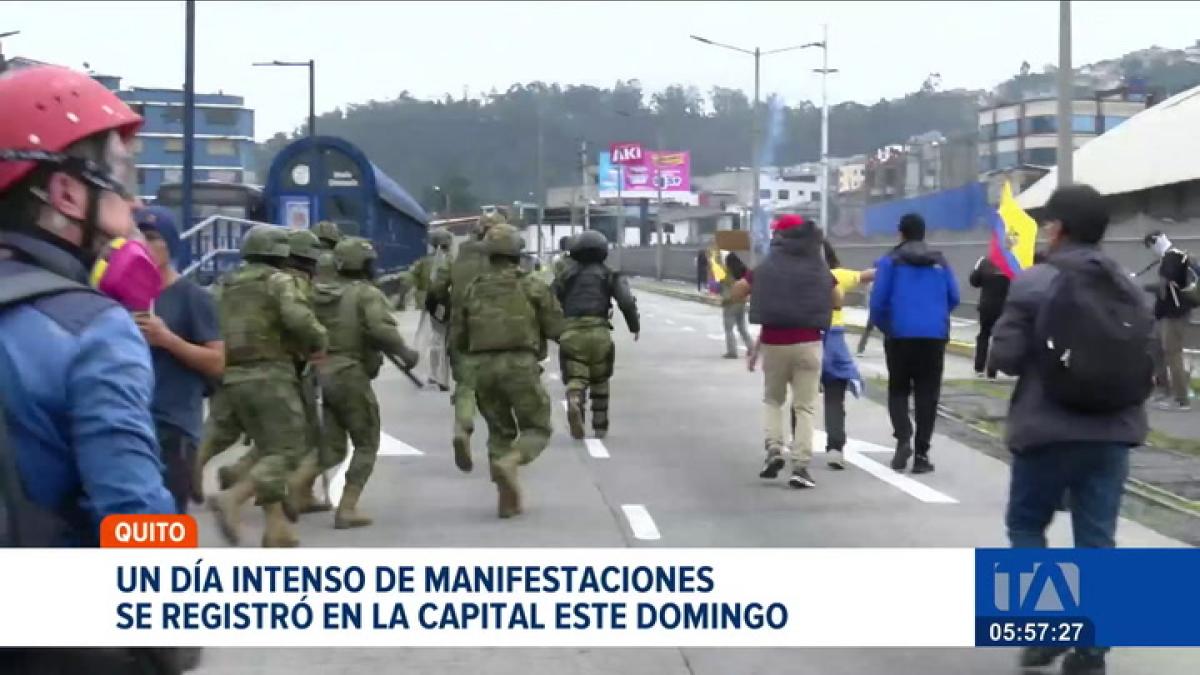 Así se desarrollaron las movilizaciones en Quito este domingo 12 de octubre