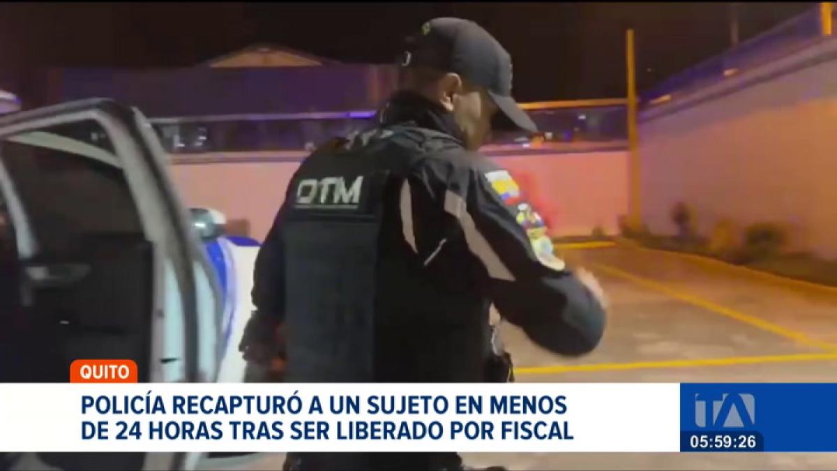 Hombre es detenido dos veces en menos de 24 horas en el sur de Quito