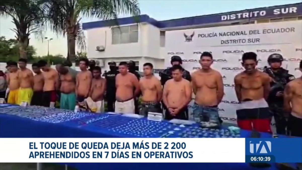 Más de 2 200 aprehendidos tras la primera semana de toque de queda