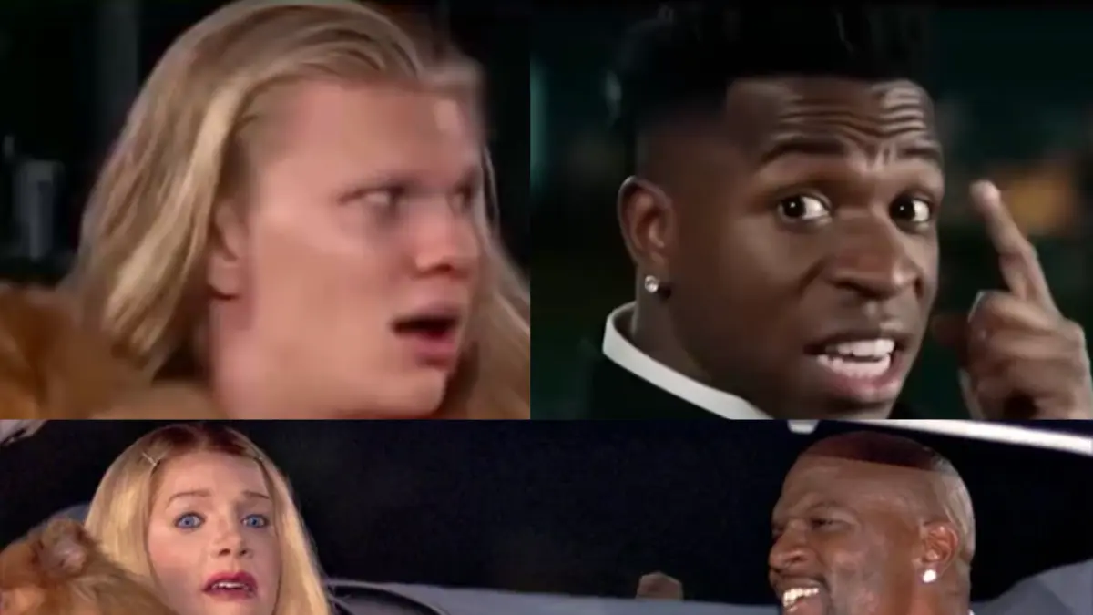Haaland y Vinícius reaccionaron a un viral inspirado en '¿Y dónde están las rubias?'