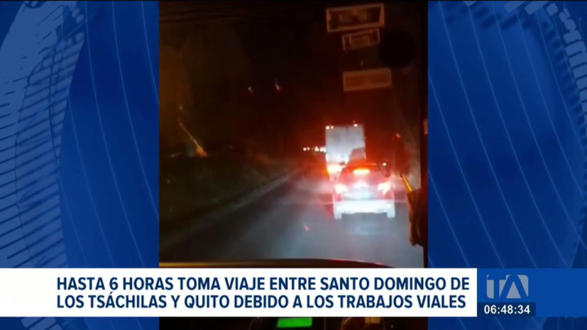Seis horas toma el viaje entre Santo Domingo y Quito por trabajos viales