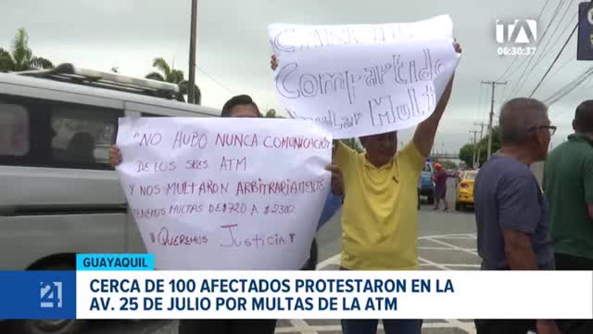 AMT anula multas por circular por el carril exclusivo de la av. 25 de Julio