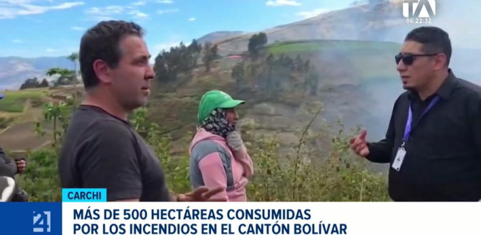 Emergencia ambiental en Carchi, crisis de seguridad y dependencia energética marcan la jornada