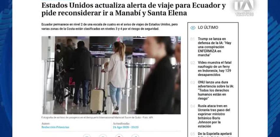 Ecuador: Crisis de seguridad en provincia bajo estado de excepción y reactivación de exportaciones de arroz